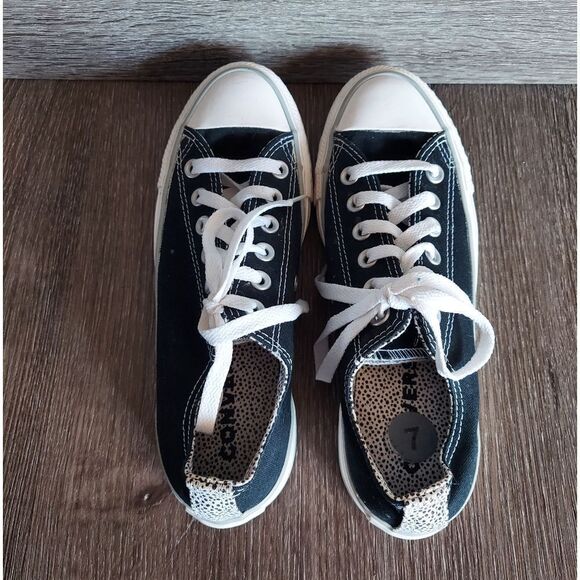 Converse Black and White Women's Sneakers - Picture 6 of 8